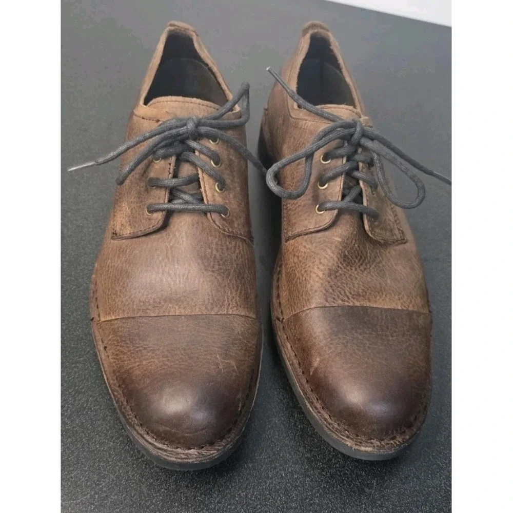 Cole Haan NIKEAIR 13M‎ Pebble Leather Lace Up Oxford Shoes Loafer Brown Career